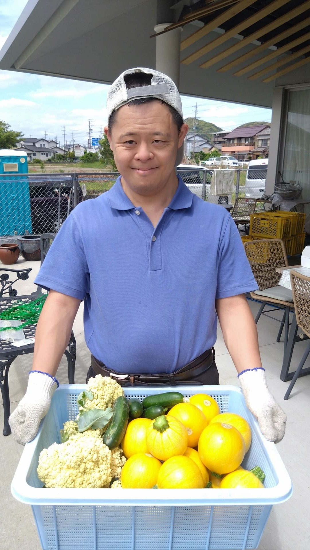 農園作業　収穫